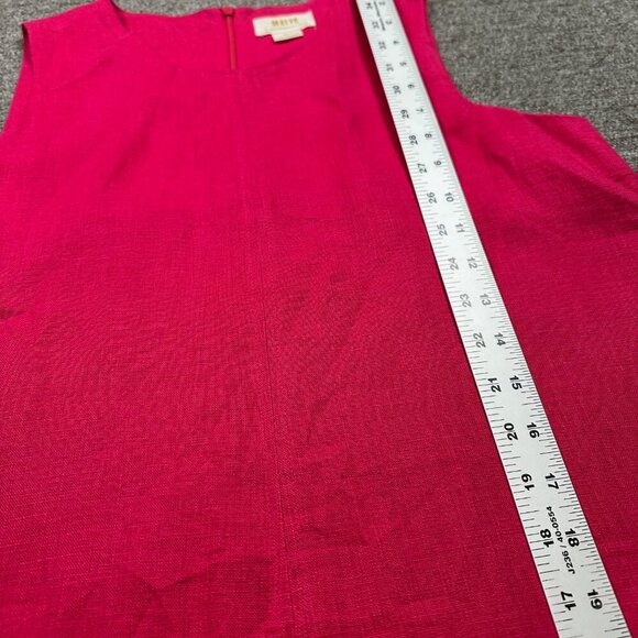 Anthropologie Maeve Melbourne Pink 100% Linen Summer Swing Dress Size Small - Picture 6 of 7